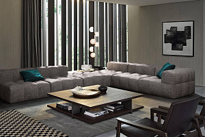 Угловой длинный диван Квадро в гостиную 